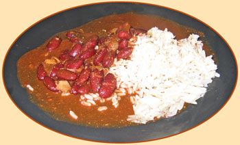 kidney beans with rice.