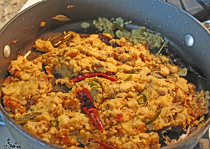 bananas cooking in pot